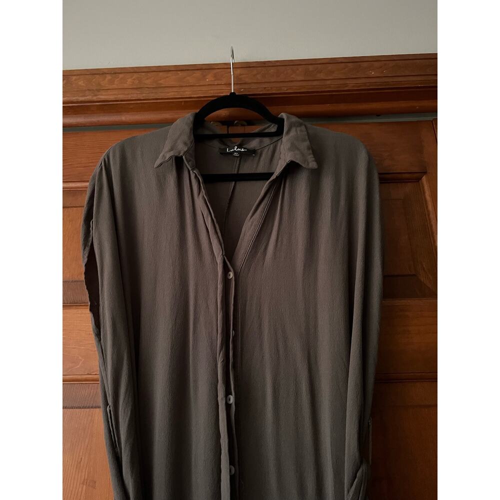 Lulus Women's Button Down Collared Midi Shirt Dre… - image 3